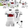 Premium White 7 C.ronaldo Football Kit Set With Original Socks 2022 World Cup Edition