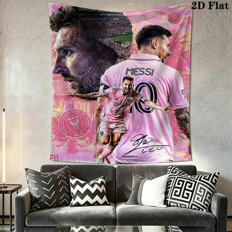 Messi Wall Hanging Printed Fabric Blanket Decorative Tapestries for Bedroom Living Room Home Decor