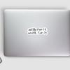 Wish for It Work for It Sticker - Motivational Design, Durable Decal For Luggage, Skateboards, Mug Decoration, Laptop, Car Decal