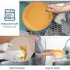 12Pcs Colourful Wheat Straw Dinnerware Sets Reusable Wheat Straw Plates and Bowls Sets Kitchen Unbreakable Dinnerware Sets