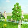 10 Stück Miniatur-Kunstbäume Plastik Simulierte Pflanzen Landschaftsornament Layout-Zubehör Haushalt Büros