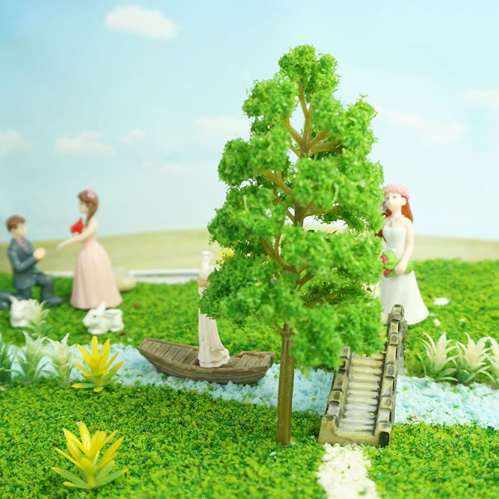 10 Bucăți Copaci Artificiali Miniatură Plante Simulate din Plastic Ornament de Peisaj Accesorii de Aranjare Gospodărie Birouri