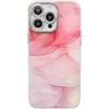 Electroplating Fine Hole Marble Pattern Suitable for IPhone16promax Mobile Phone Case IMD Apple 15 Anti Fall Protection Case