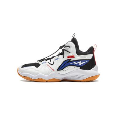Li Ning Crianças Confortáveis Antiderrapantes Absorventes de Choque Duráveis Respiráveis Sapatos de Basquete Tênis Infantis Branco YKBT090-11