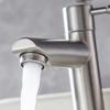 Quick Open Single Cold Faucet Stainless Steel Washbasin Tap Heighten Washbasin Faucet  Hotel