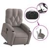 Massage Recliner with Rising Function Taupe Fabric