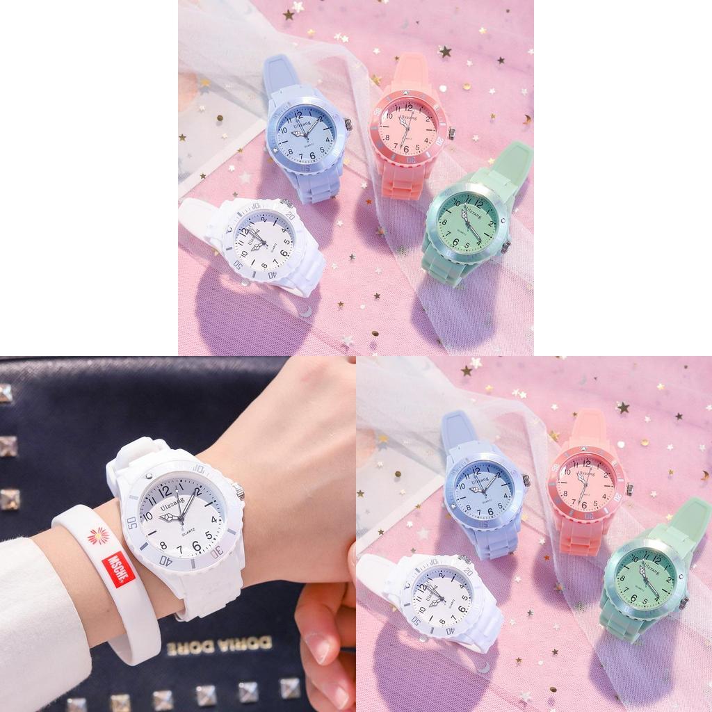 Kids Led Quartz Watch With Night Light And Silicone Strap For Childrens Gift