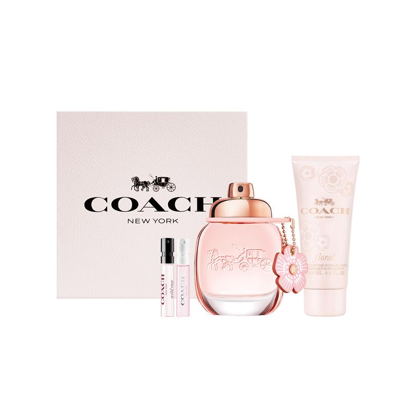 COACH Floral Fragrance for Women Eau de Parfum Gift Set: Fruity Floral Scent, 30ml + 100ml + 2ml x 2 коричневый
