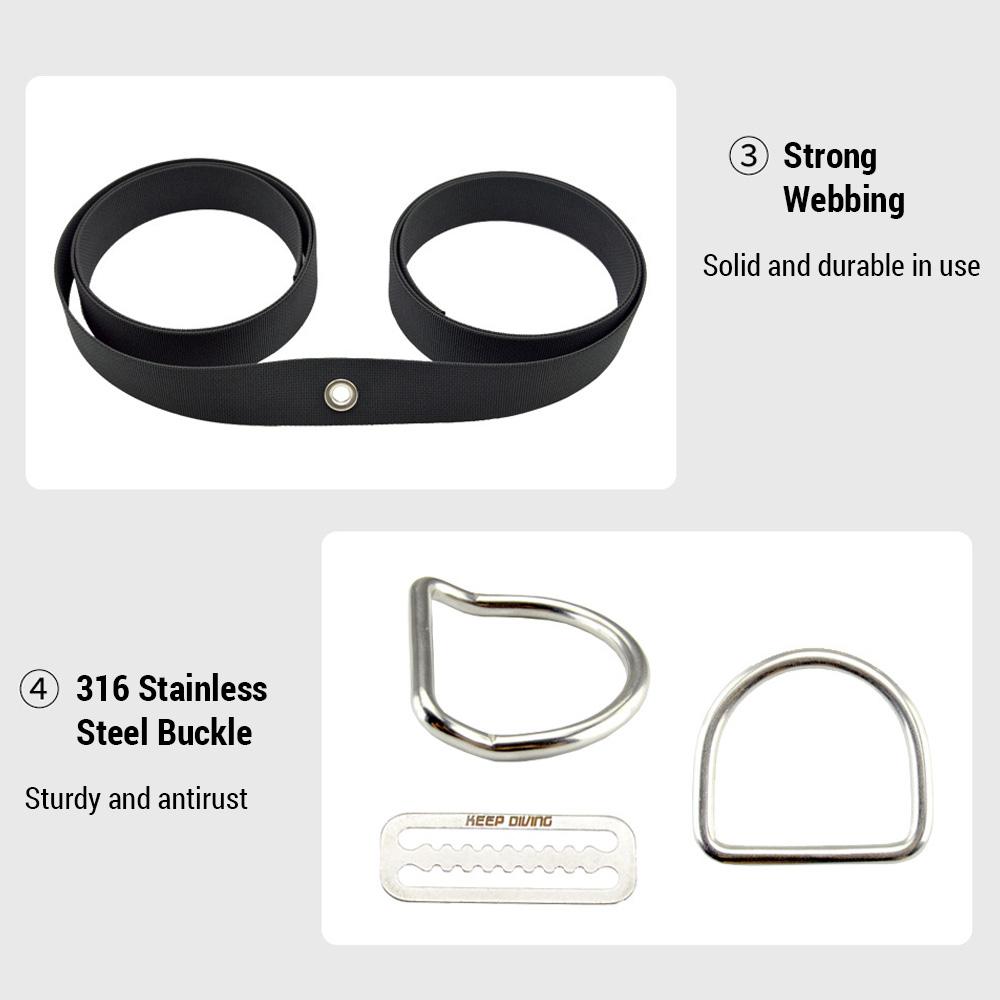 Diving Adjustable Backplate Harness Set Ultralight Backplane Accessories Free Diving Snorkeling Kit