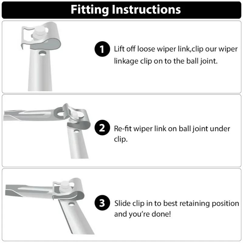 Auto Scheibenwischer Gestänge Motor Gestänge Reparatur Clip Windschutzscheiben Arme Verbindungsmechanismus Clips Federklemme Befestigung Universeller Ersatz