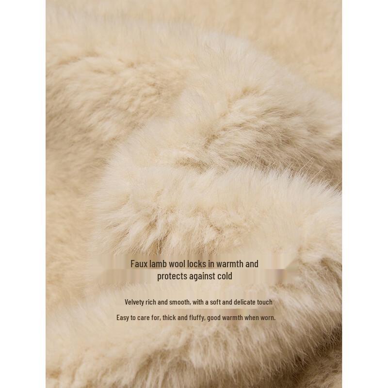 INMAN Faux Shearling Stand-Collar Short Jacket