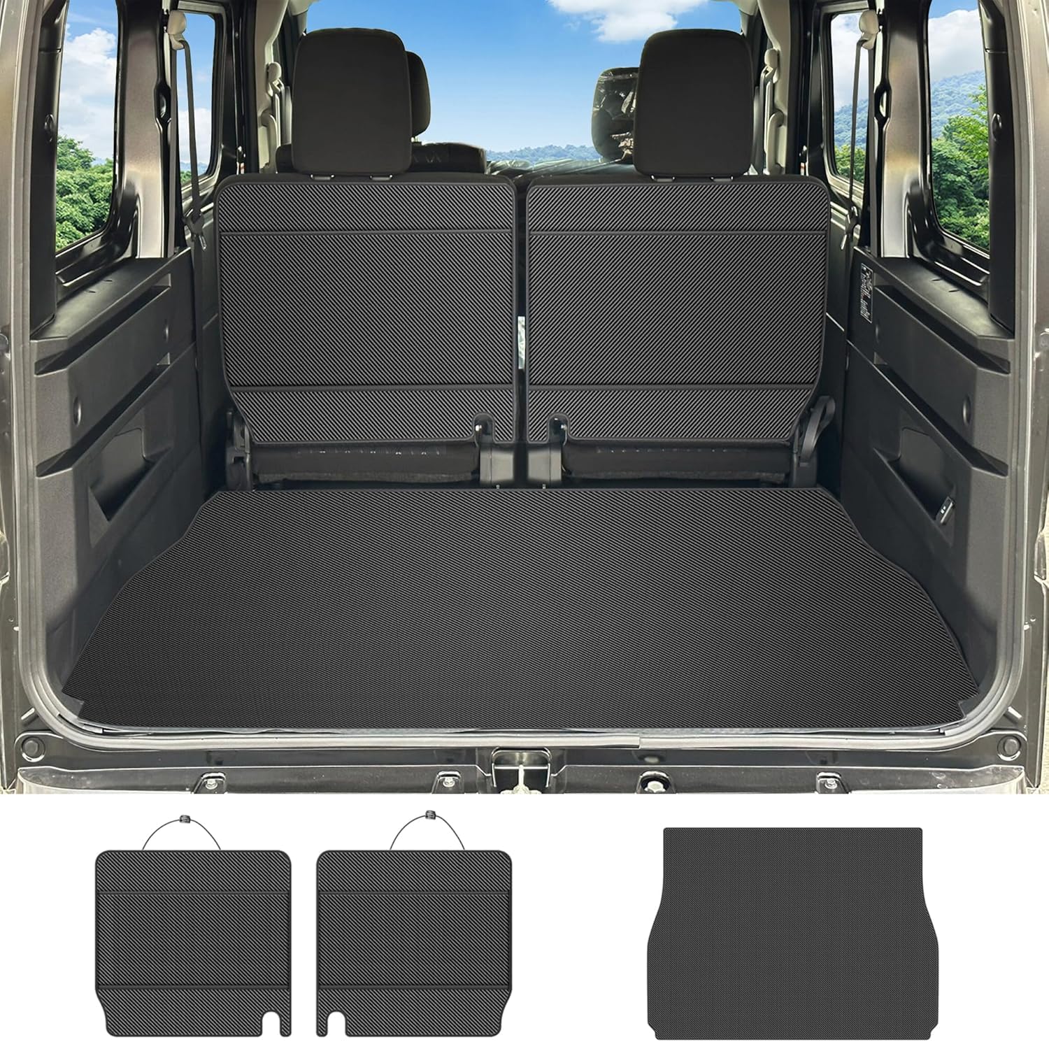 

YORKNEIC Коврик для багажника для Daihatsu New Atrai Спинка заднего сиденья из синтетической кожи Грузовой тип C S700V/S710V (Модели 2021 года - настоящее время), Коврик, Чехол,