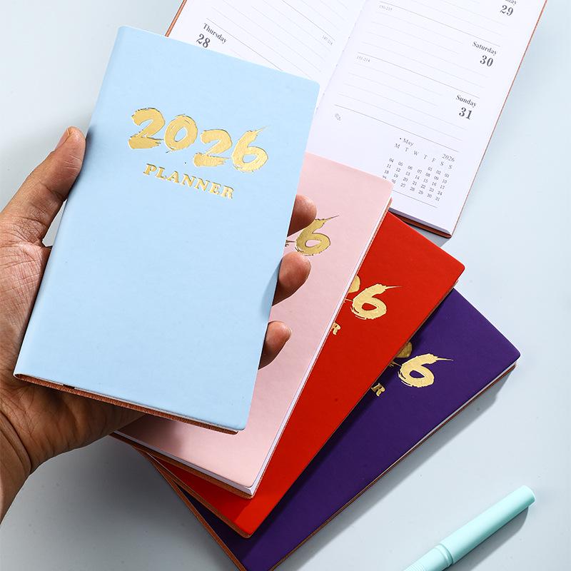 2026 A6 Pocket Planner: English Agenda & 365-Day Cross-Border Time Management Notebook