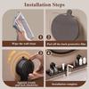 Walnut Finish Suction Cup Bathroom Shelf Wall Mount Shower Shelf Over Faucet Sink Rack  Bathroom