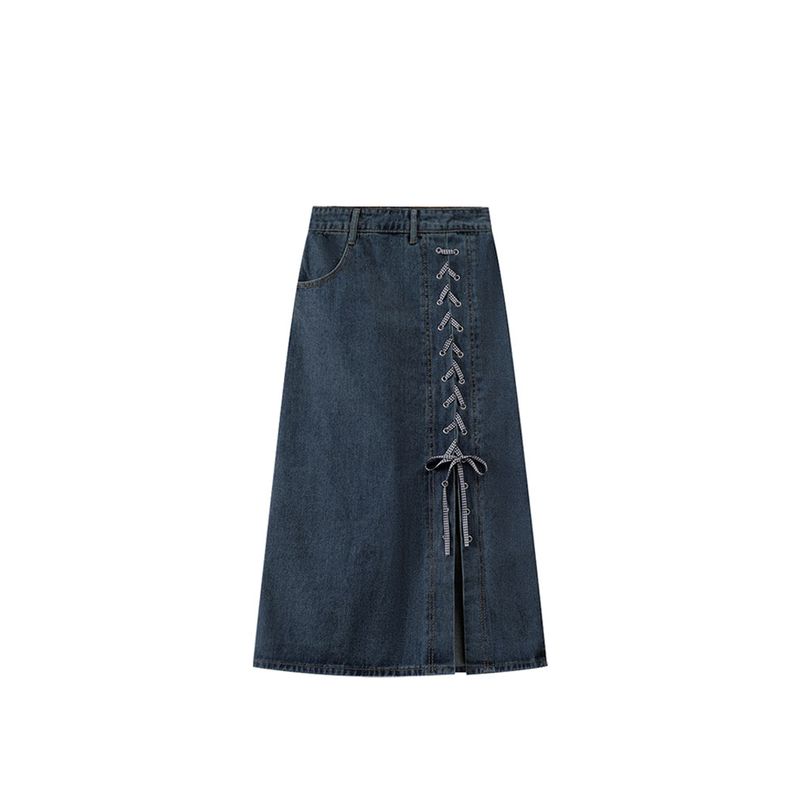 

Cara Club Plus-Size Fake Two-Piece Shirt and Denim Skirt Set for Women, New Summer Style for Chubby Girls, Age-Reducing Two-Piece Set Skirt XL