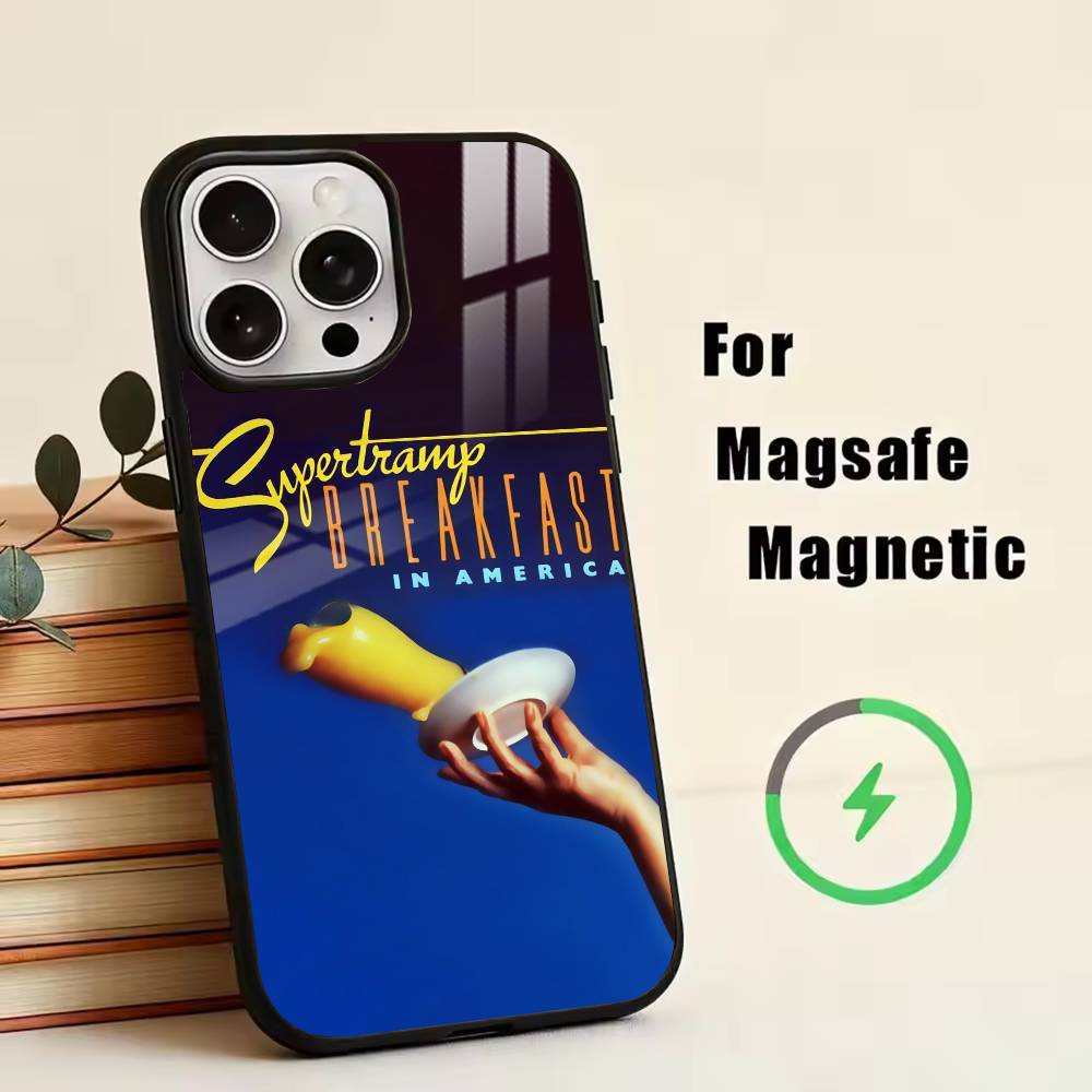 Supertramp Breakfast in America Phone Case For iPhone17,16,15,14,13,12,11 Plus,Pro Magnetic with Magsafe Wireless Charging