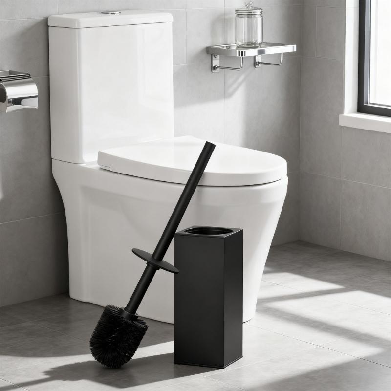 Freestanding Toilet Brush and Holder Stainless Steel Toilet Bowl Brush for Bathroom Toilet Accessories Enduring