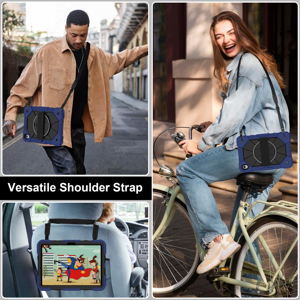 Tablet Case For Samsung Galaxy Tab S11 Silicone + PC Kickstand Cover with Handy Strap