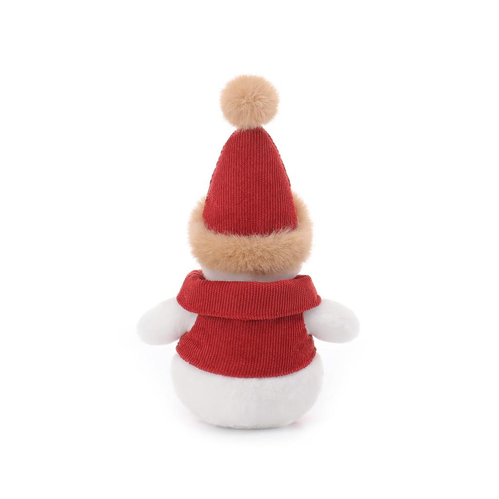 Aprikosenfarbenes Lamm Überraschung Schneemann Plüschtier für Weichen und Flauschigen Überraschungsschneemann für Mädchen und 22cm Kinder, Niedlich, Jungen,