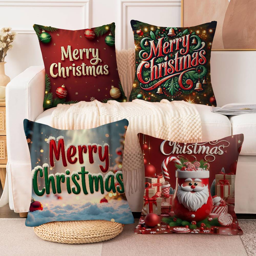 Merry Chrismas Cushion Cover Decorative Pillow Sofa Home Decor Case Pillow Cases
