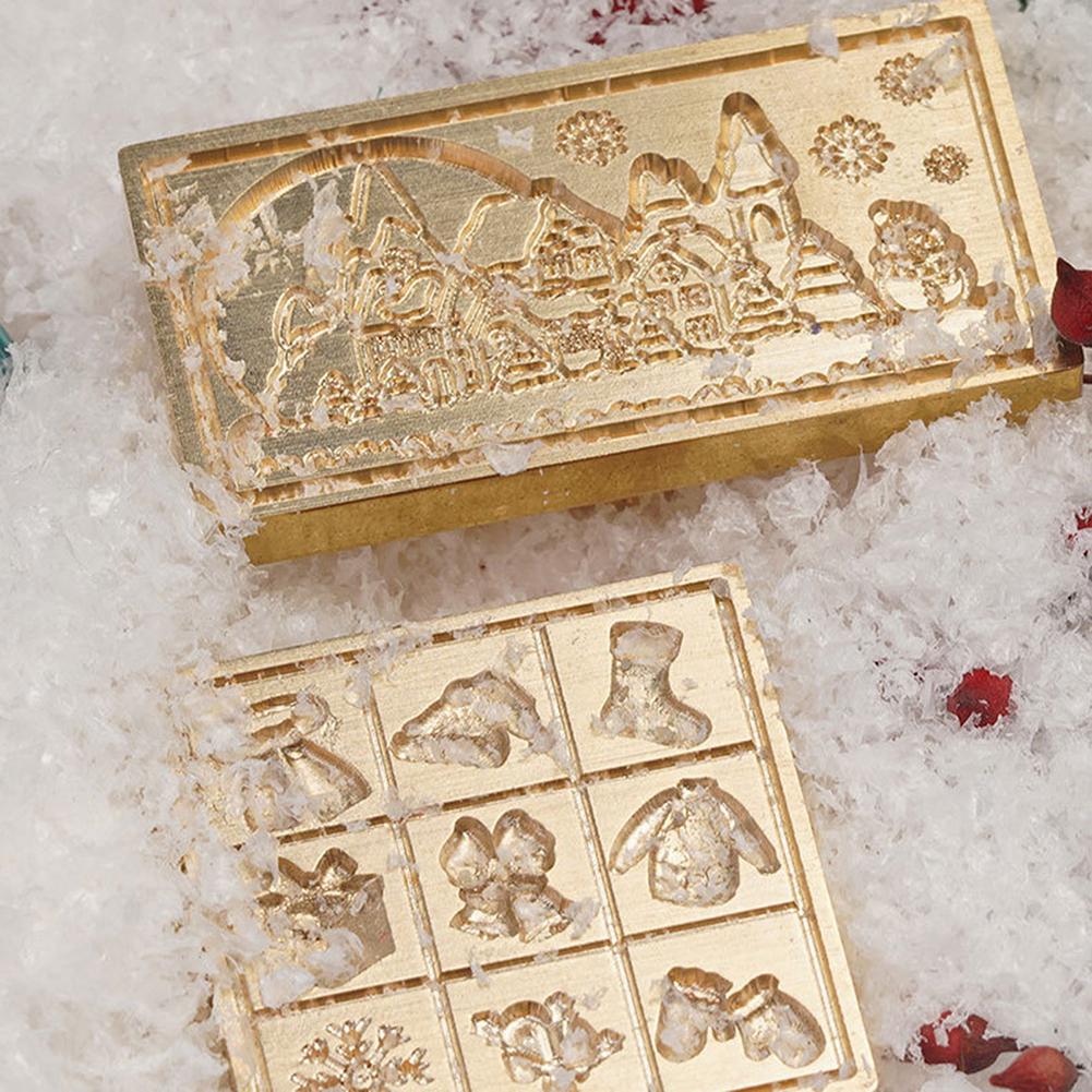 MY# Christmas Art Seal Head Ornamental DIY Craft Supplies for Packaging Scrapboo