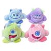 Charming Eyed Three Plush Monster Keychain Cute Backpack Pendant Adorable Gift Toy