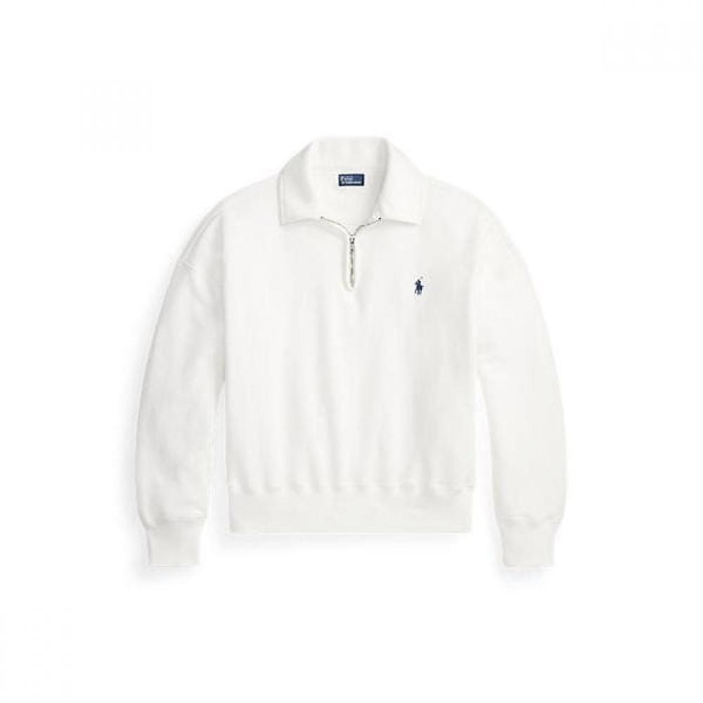 Polo Ralph Lauren Women S Lightweight Fleece Quarter Zip Wmpokninfb20979100 XS