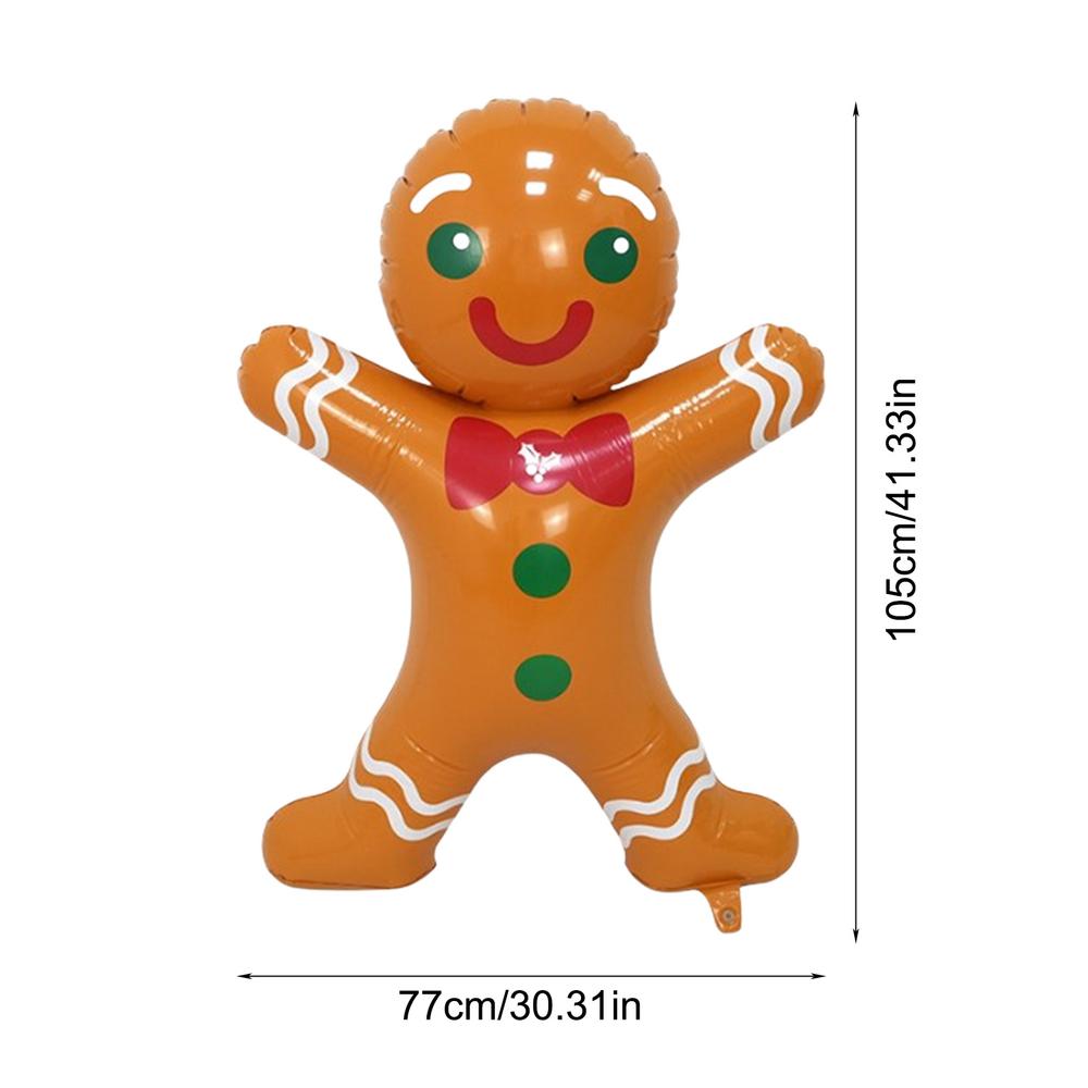 Christmas Inflatables Gingerbread Man Cartoon Christmas Gnome Outdoor Decorations Xmas Yard Decorations for Lawn