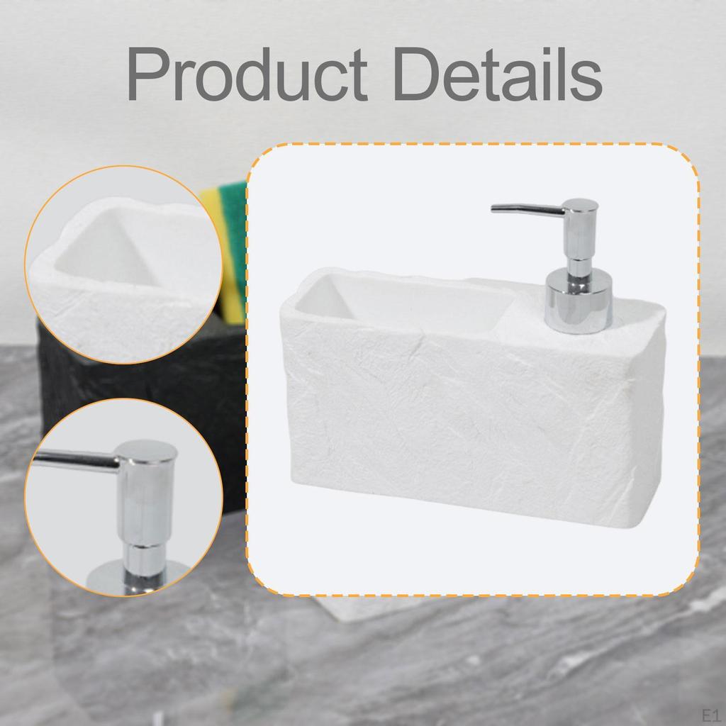 Soap Dispenser Accessories Sturdy with Sponge Holder Space Saving Resin Organizer for Sponges