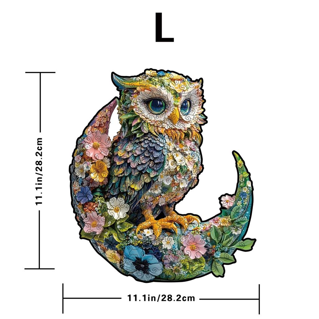 Owl Puzzle Toy Wooden Special-Shaped Puzzle Game Original Decompression Handmade Puzzle