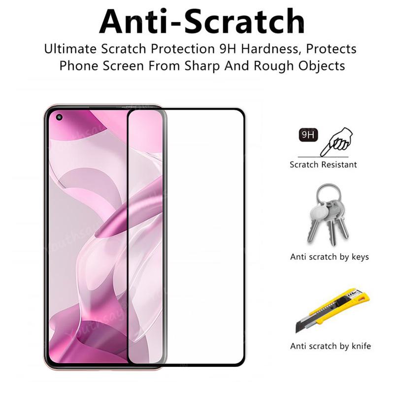 For Xiaomi Mi 11 Lite 5G NE Glass For Mi 11 Lite 5G NE Tempered Glass Full Cover Screen Protector Film For Xiaomi 11 Lite 5G NE