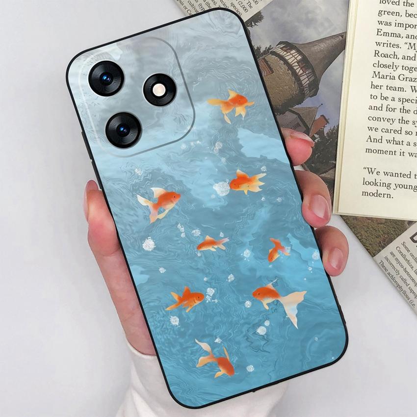 For Tecno Spark 10 9 8 7 5 Pro 4 5 Air 8C 8P 7P 7T Phone Case Pretty Bow Patterns Soft Matte Silicone Anti Slip Durable Fashion Shell For Tecno Casing