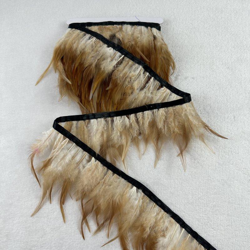 

Whol 10meters/lot Natural Brwon Red Blackchicken Cock Rooster Tail Feather Fringe Feather Trimming For Clothes Decorations серый