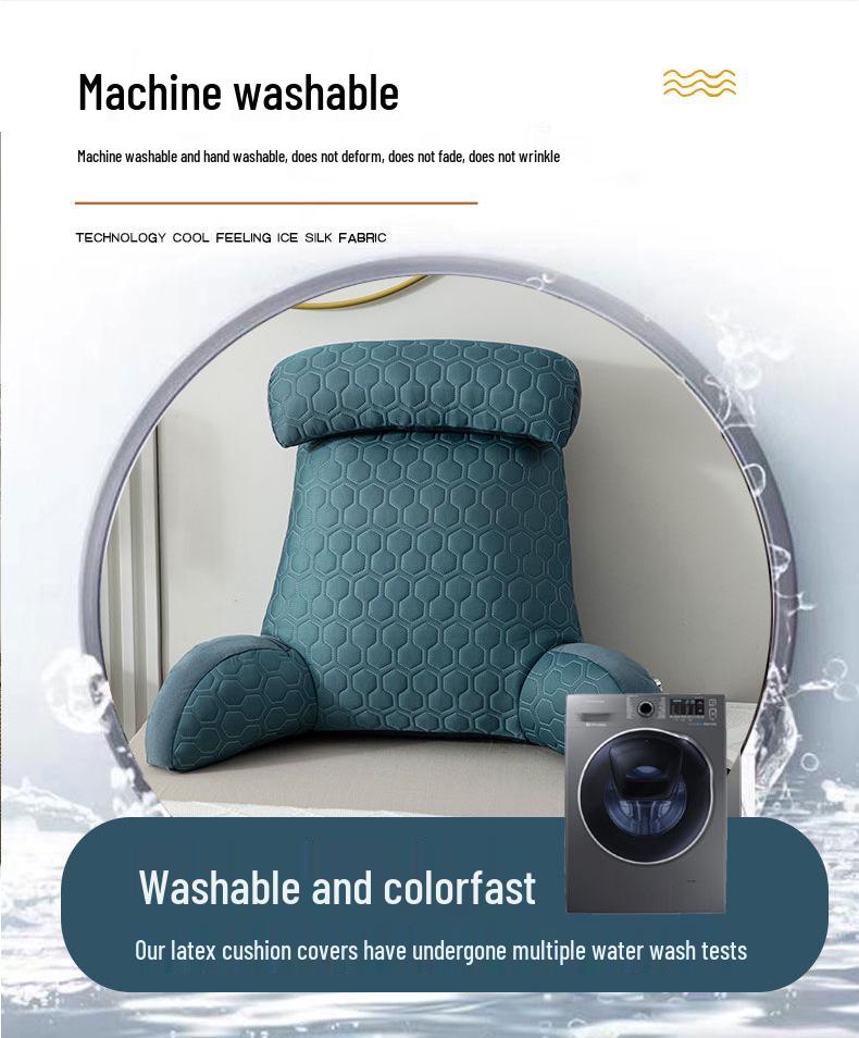 Cooling Silk Lumbar Support and Pregnancy Pillow - Universal Armrest and Backrest for Bed, Sofa, Dormitory