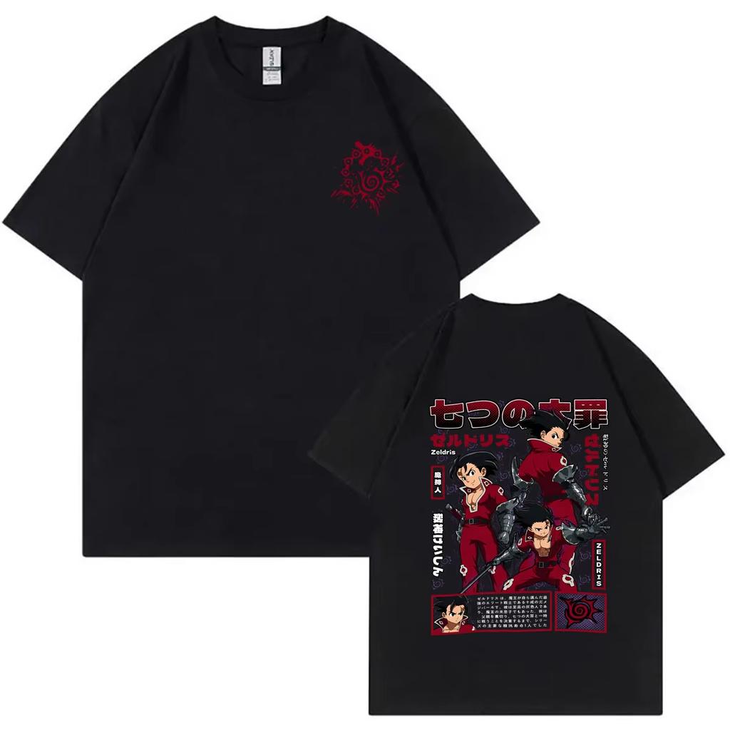 2026 Summer Hot Sale Anime The Seven Deadly Sins Zelldris Graphic Tshirt Unisex Unisexga Oversized Tshirt Harajuku Punk Tshirt