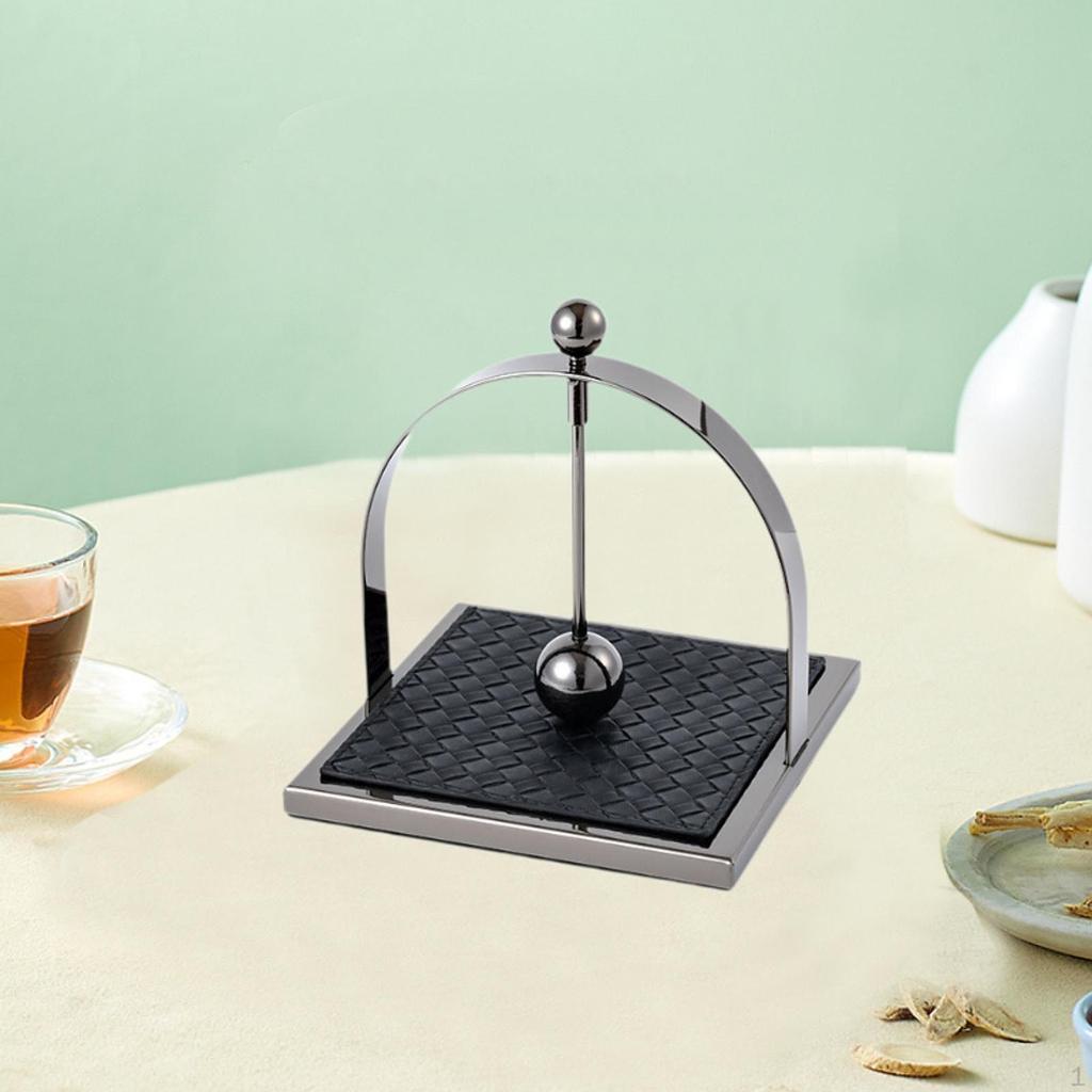 Esszimmer-Papierhandtuchhalter Tischplatten-Taschentuch-Organisation Quadratischer Serviettenständer Metall