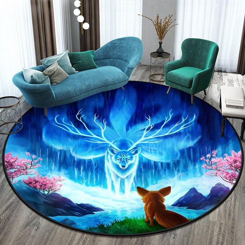 Hot Anime Tokyo Ghoul Round Carpet for Living Room Mat for Children Floor Rug Yoga Mat Bedroom E-sports Chair Mat Dropshipping