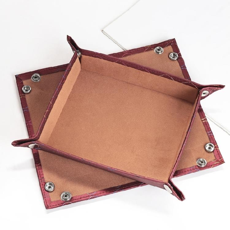 Fashion PU Leather Storage Tray Jewelry Storage Dish Desk Accessory Tray Suitable For Watches And Small Items