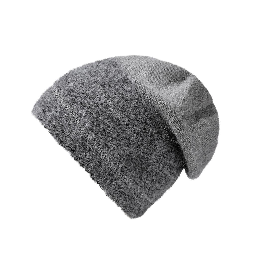 Autumn and Winter Hat Women's Gradual Change of Color Knitted Wool Hat Fashion Versatile Warm Pile Hat