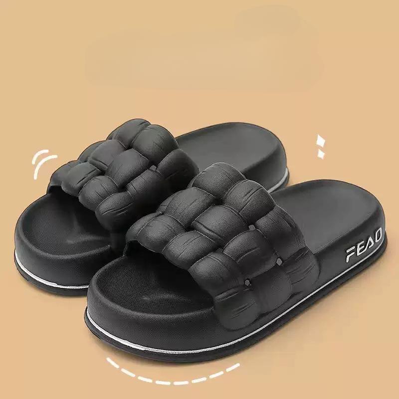 Summer Women Thick Slippers Sole Beach Slides Home Slippers Anti-Slip Soft Sandals Fashion Ladies Cloud Slippers