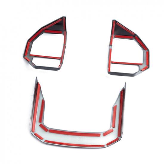 For Toyota Land Cruiser Prado 2024-2025 Glossy Black Steering Wheel Trims Decor