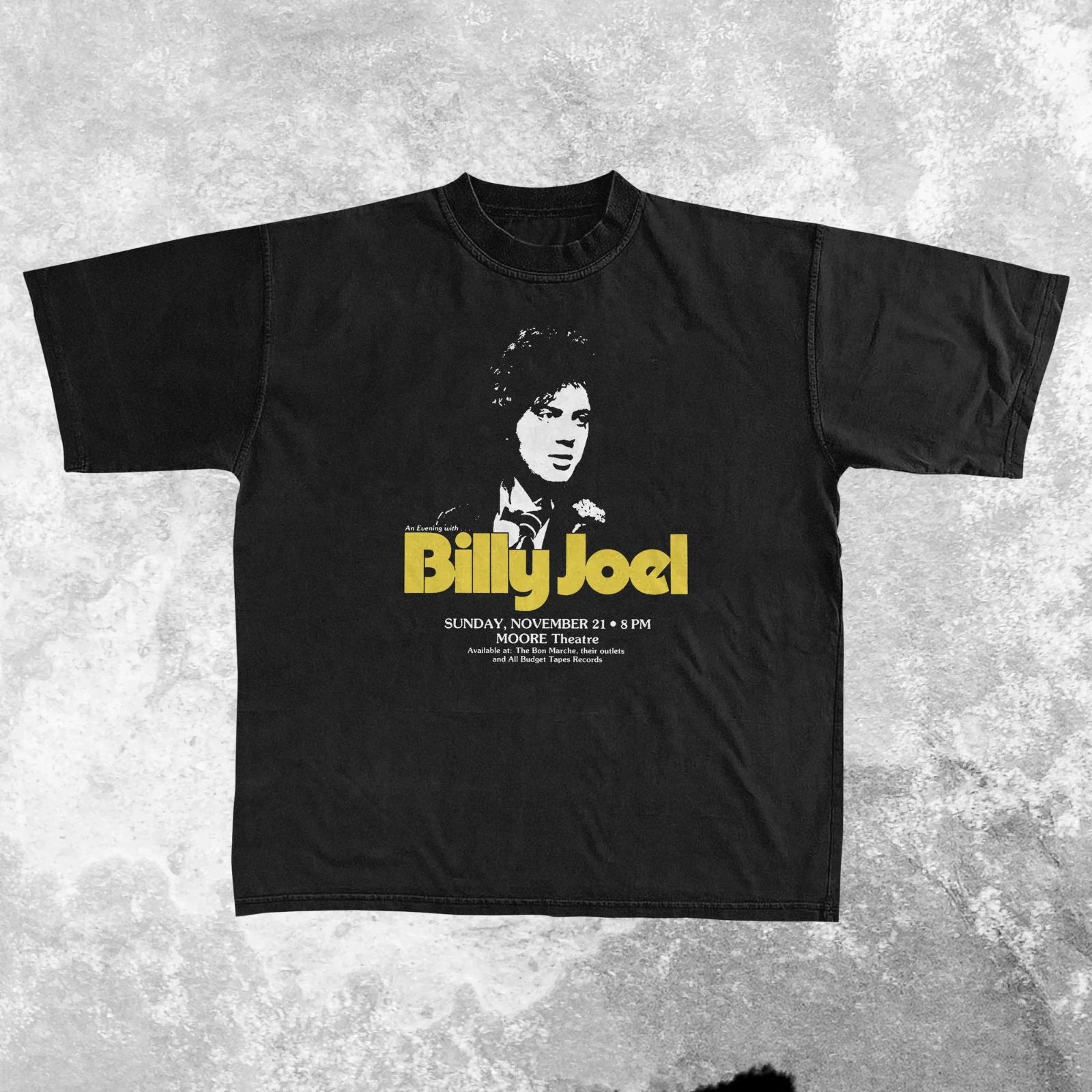Men s and Women s T-shirts BILLY JOEL Music Lover Heavy Cotton Black Shirt S-5XL BT531 XXXL