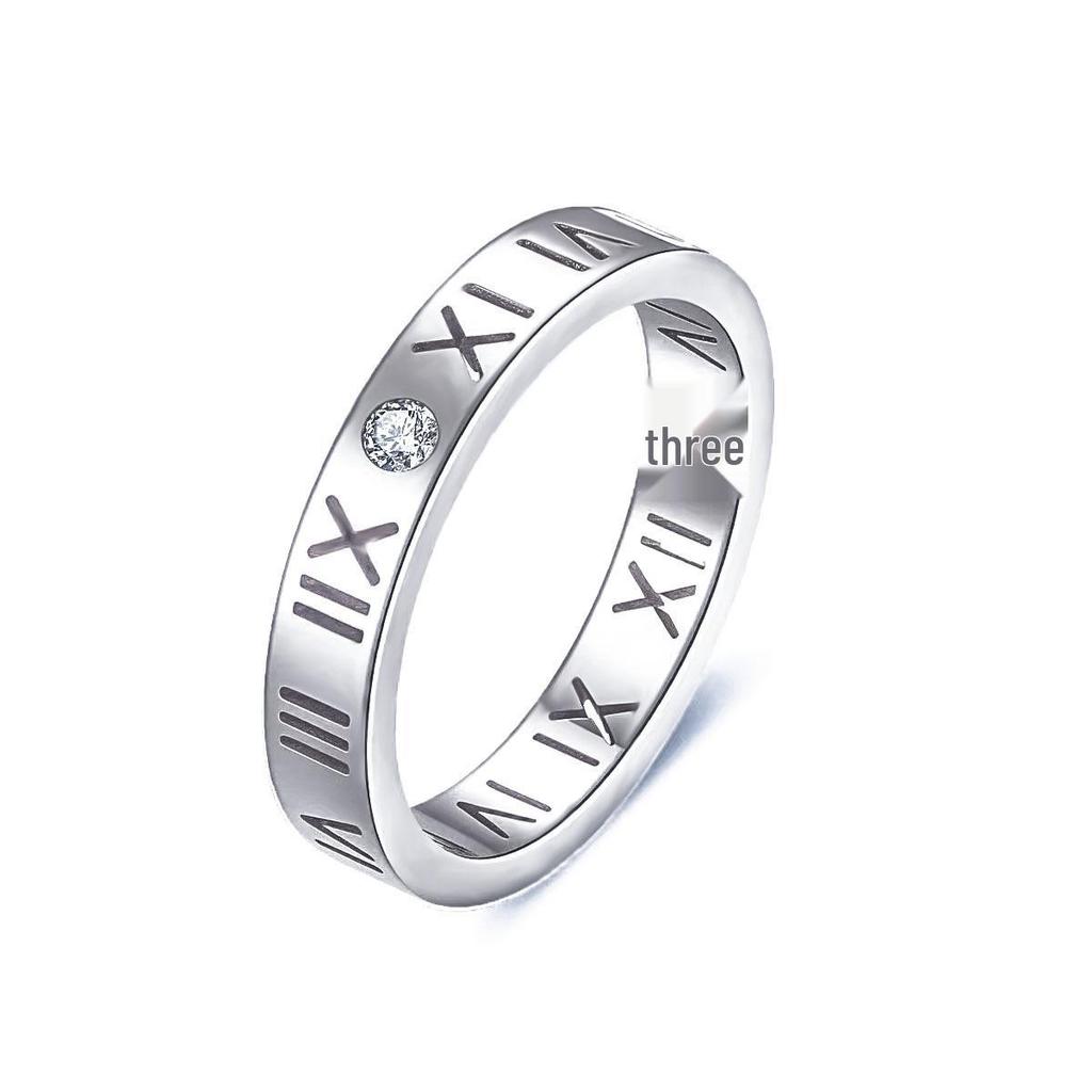 Dámský prsten z titanové oceli v korejském stylu: Lehký luxus, Nevyblednoucí, Šperky z nerezové oceli