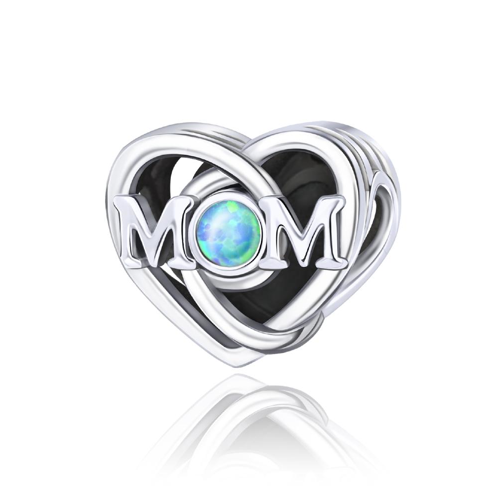 Boutique Copper Heart Beads Double Mom & Kids Split Dangle Charm Fits Necklace Diy Mother'S Day Gift Jewelry Making