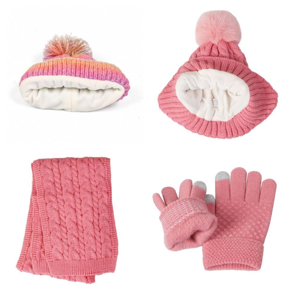 Nowy zimowy zestaw: czapka, szalik, rękawiczki 3-10 lat Ciepła czapeczka dla malucha Wiatroszczelny pogrubiony komin Dziecięcy outdoor