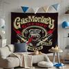 VIKAMA American Vintage GarageStyle Tapestry Neon Gradient Font IndustrialStyle Living Room Theme Bar Room Decor