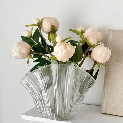 Artificial Peony Flowers, 17 Inch Realistic Faux Peony with 1 Bud, Lifelike Peony Bouquet with Stem for Vase Arrangement, Wedding
