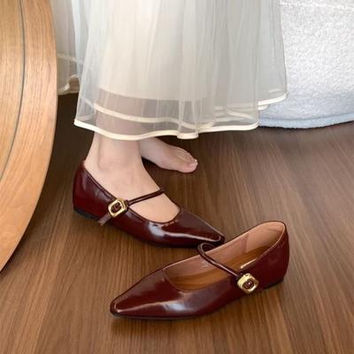 Pumps Spitzschuh Damenschuhe Elegant Flach Designerschuhe Mode Herbst Weiche Bequeme Schuhe Kleid Walking Zapatillas Femme