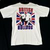 Vintage tričko British Bulldog Pánské Střední Velká Británie UK Nová Anglie A373