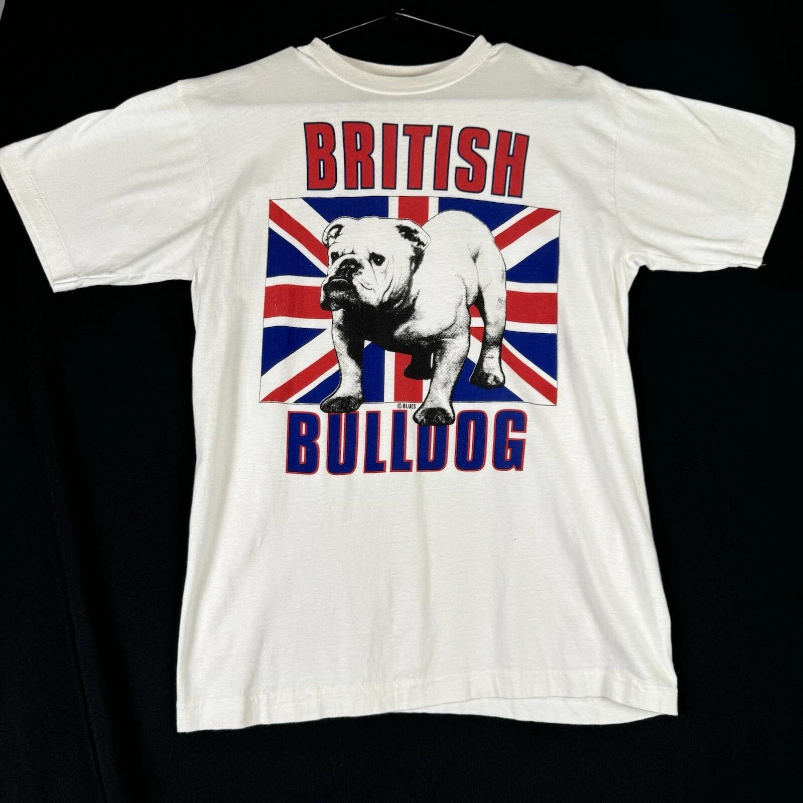 Vintage British Bulldog T-shirt Men’s Medium Great Britain UK New England A373 L